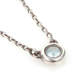 Tiffany Co By the Yard Necklace Aquamarine Sterling Silver Blue